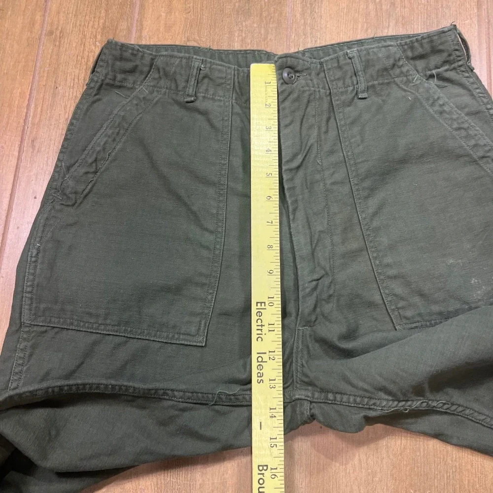 Vintage US Military OG-107 Cotton Sateen Fatigue Trousers Glenn Berry 36x33 ww2